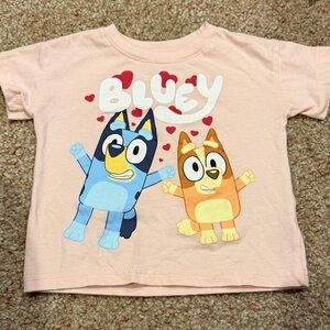 Bluey Girls Light Pink Short Sleeve Tee - 18 Months.